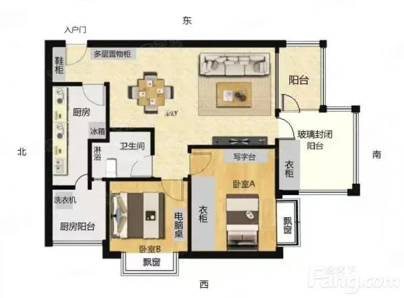 高新神仙树融城后街社区 2室2厅 79.01㎡ 2700元/
