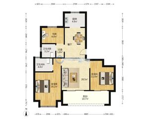 东鲁世家3室2厅2卫南朝向188.00万元出售