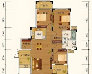 星湖名郡3室2厅2卫东南朝向77.00万元出售