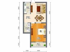 虹口黄山路电梯房朝南1室1厅50.66平温馨小户得房率超高