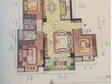 欧景星河城 南北通透 带电梯 高楼层 边套三房 2梯2户