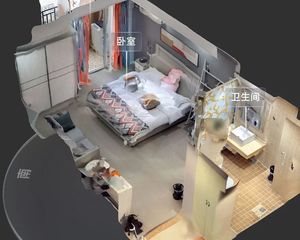 武侯国际花园 1室0厅房屋内部酒店配置同时有厨房、阳台。