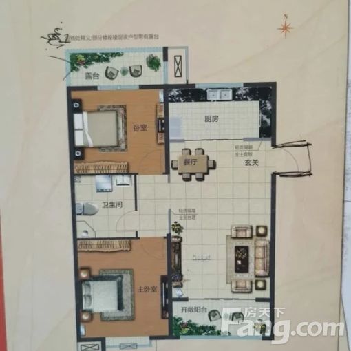 黄岛隐珠银盛泰星河城四期 2室1厅 86㎡ 999元/月