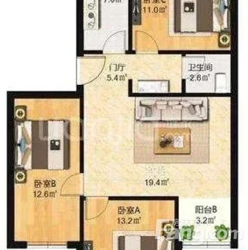 龙泽苑西区3室南北通透 业主直租6800元