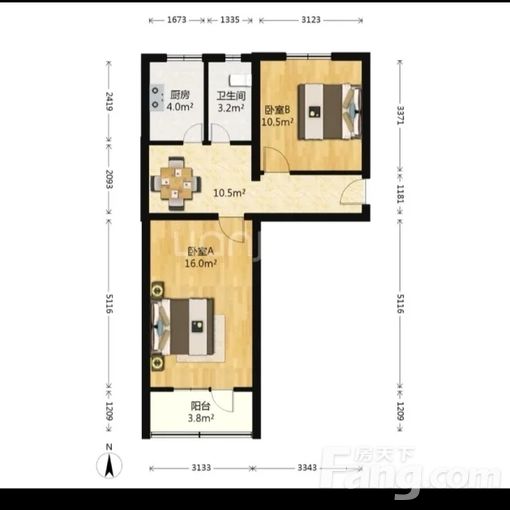 朝阳亚运村小营育慧里 2室1厅 59.8㎡ 6200元/月