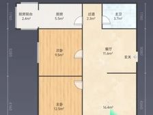 南向客厅南向主卧 永安城98平诚售58.8万