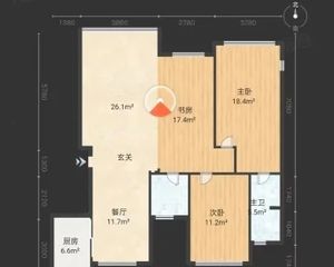 让胡路 银亿湖滨国际(银亿D区) 3室2厅 148.00㎡