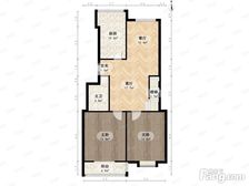 本楼下含3室1厅1卫,非本楼上70平含2室2厅1卫,旋转楼梯