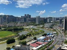 南沙星河东悦湾,高层看蕉门河景,聚心桥,超靓景观,实拍图