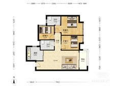 禅城 万科金色里程 3室2厅 89.01㎡ 102万