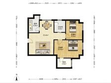 首租,市中心中山路锡师附小,可住可办公,出租91平2500元