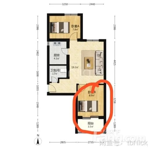 西城马连道马连道中里三区12平米合租主卧 2室1厅1卫