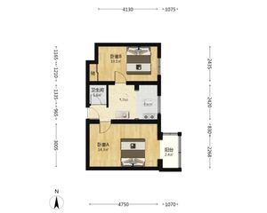 三义里2室1厅1卫东西朝向385.00万元出售