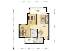 南岸 普瑞花园 2室2厅 80.57㎡ 74.80万