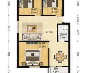 锦江 昭忠祠街67号院 3室2厅3面采光,前后双阳台设计