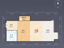 浦口 东方万汇城 1室1厅
