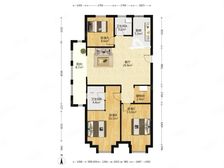 一口价,房东发布,使用面积拓展6平,套内一百平满五唯1,双卫