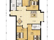 正商城南北通透四居室,158万诚售