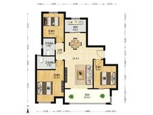 开发区 中海·左岸岚庭精装3房 两梯两户