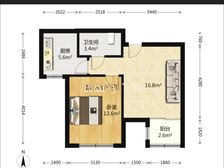 西青 渤海天易园 1室1厅 60.93㎡ 52万